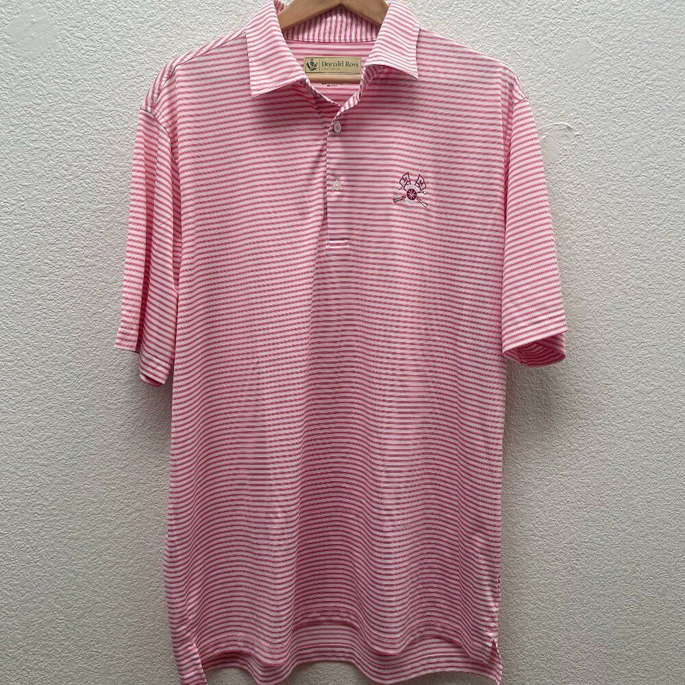 Donald Ross Sportswear MM Golf Logo Muskets Polo Shirt Men's Large Golf Casual